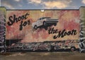 `Shoot for the Moon` mural for the Habit Mural Festival in Tulsa, Oklahoma.
